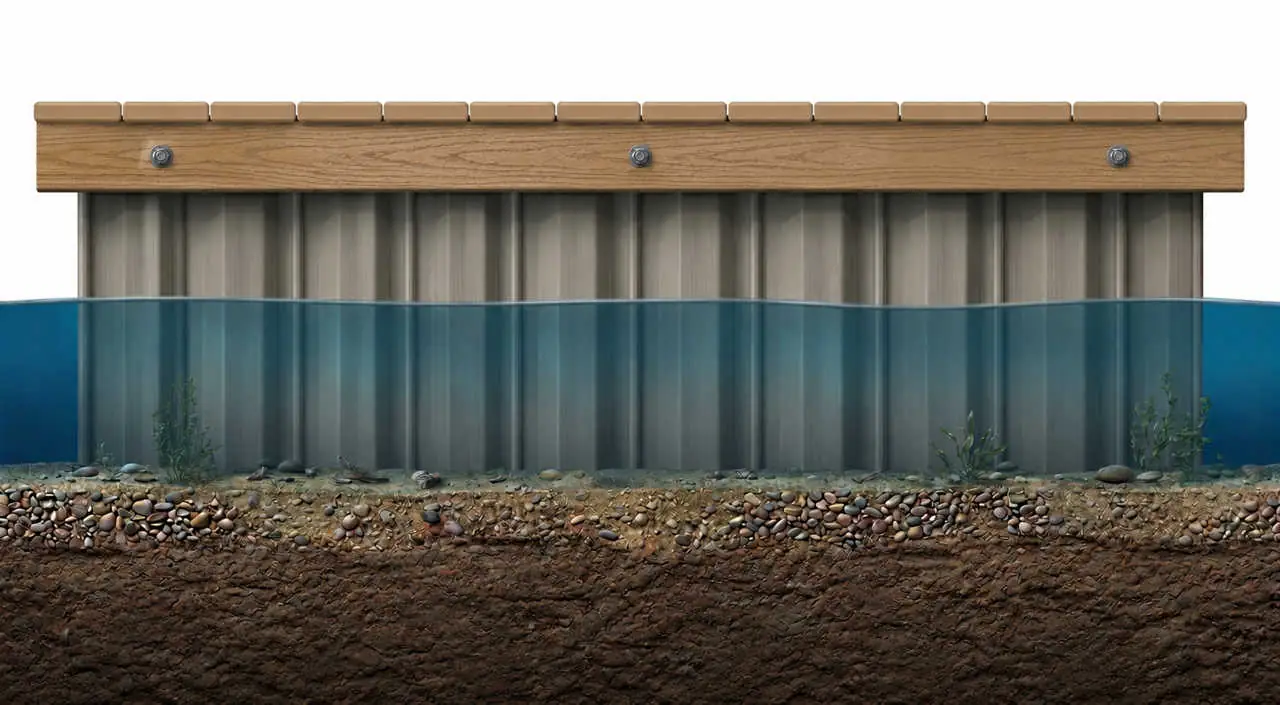 Vinyl sheet pile seawall